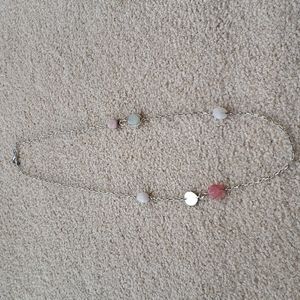 Ann Taylor Loft Silver Necklace with Stones